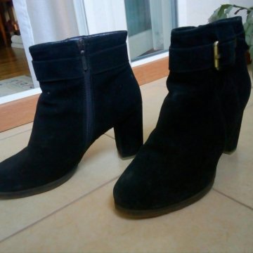 Полусапожки зимние замша