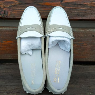 Замшевые женские мокасины. Италия.