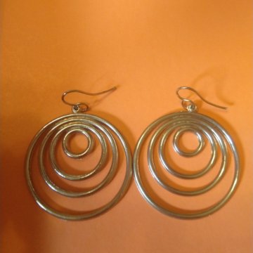 Серьги / серёжки металлические (кольца, кружочки)