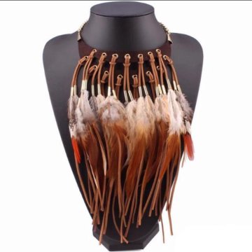 Украшение из перьев на шею