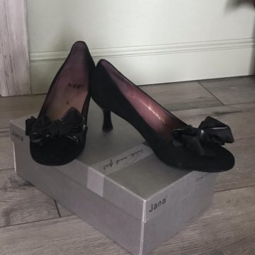 Туфли чёрные замша классика 38 р-р