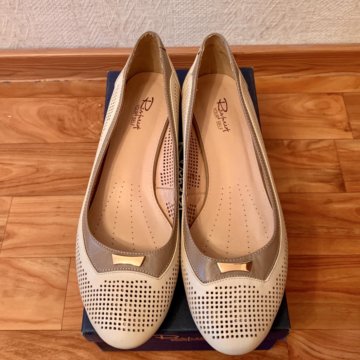 Туфли на танкетке Respect, кожаные