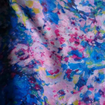 Платок цветной, сине-красный, 100 полиэстер