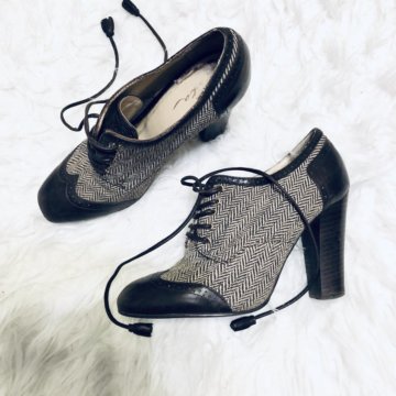 Ботильоны/полуботинки натуральная кожа+ткань
