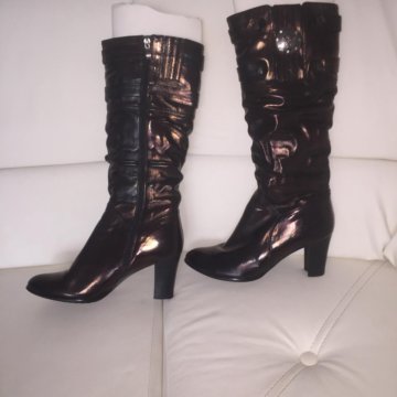 Сапоги зимние натуральная кожа и мех