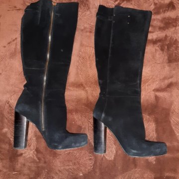 Замшевые сапоги