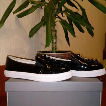 Слипоны натуральная кожа