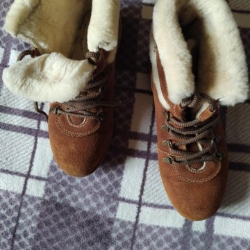 Ботини37натуральные замша и мех