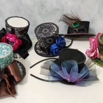 Мини-шляпки, заколки, для косплея
