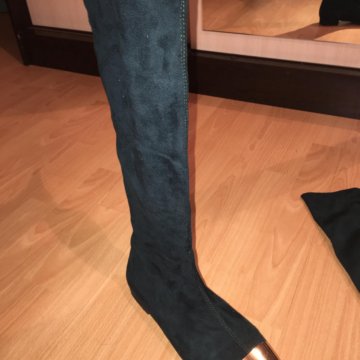 Ботфорты замшевые(чулком)