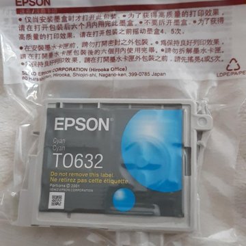 Картридж Epson TO634, жёлтый и ТО632 синий