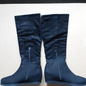 Сапоги женские замшевые черные размер 39 (24,5 см