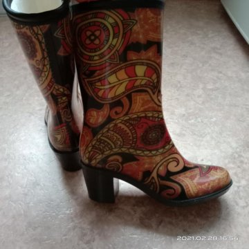 Сапоги силиконовые утепленные