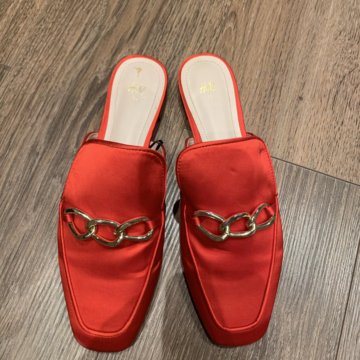 Мюли из атласа