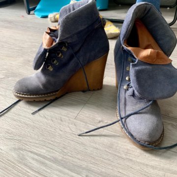 Ботинки rad синие замша