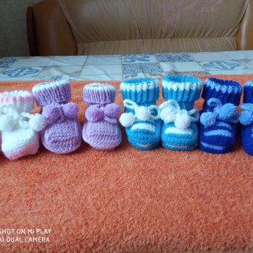 Пинетки вязаные для малышей