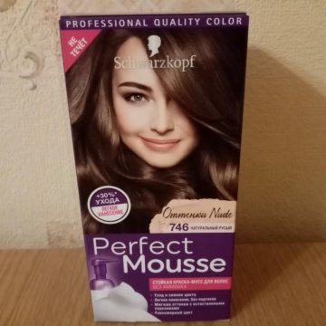 Краска для волос perfect mousse 746 натуральный русый perfect mousse