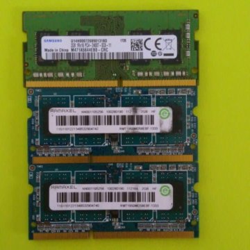 Модули памяти в ноутбук(3 планки по 2 Гб)