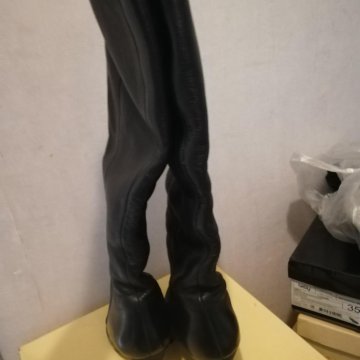 Кожаные сапоги трубы berkonty