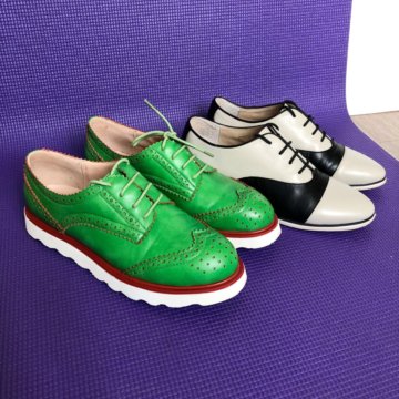 Ботинки лоферы (зеленые бронь)