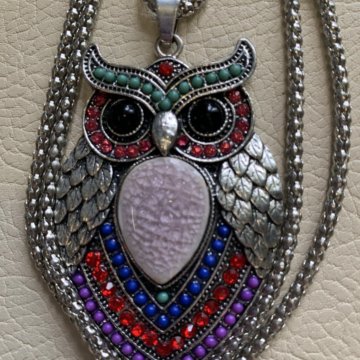 Бижутерия медальон Сова