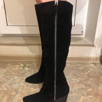 черные сапоги Tervolina новые 36-37 р-р, демисезон