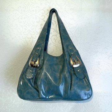 Сумка с рисунком воды голубая (синяя)