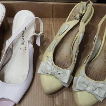 Кожаные босоножки, р.39