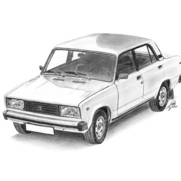Ваз 2105 рисунок спереди