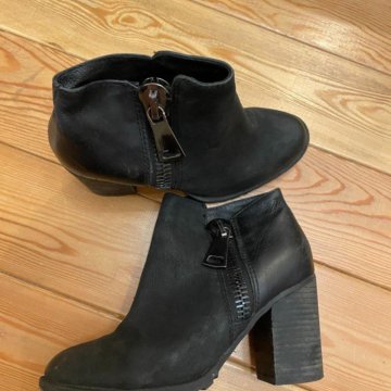 Кожаные ботильоны