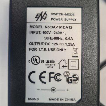 Блок питания 12В 1,25А