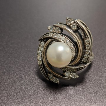 Кольцо серебро