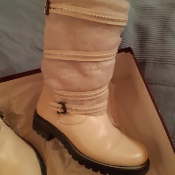 Сапоги зимн. жен.белые