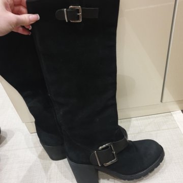 Сапоги осенние нубук