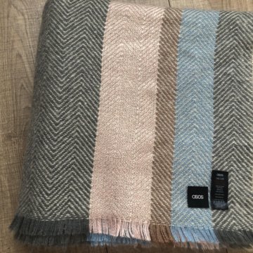 Длинный широкий Шарф «ASOS”, в пастельную полоску