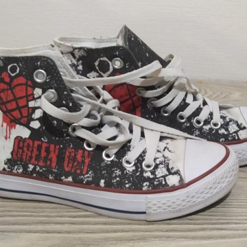 Кеды с принтом Green Day