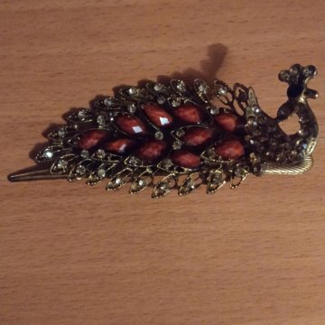 Заколка павлин