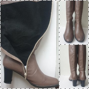 Сапоги женские кожа 38р.