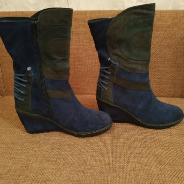 Сапоги замшевые,разм 38,MARC