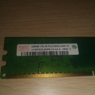 256MB 1Rx16 PC2-4200U-444-12