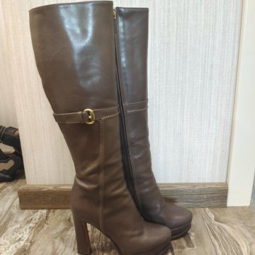 Сапоги демисезонные Италия кожа