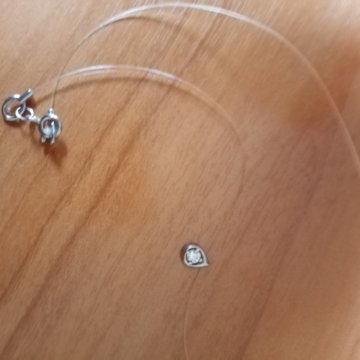 Фианит серебро на леске 35 см