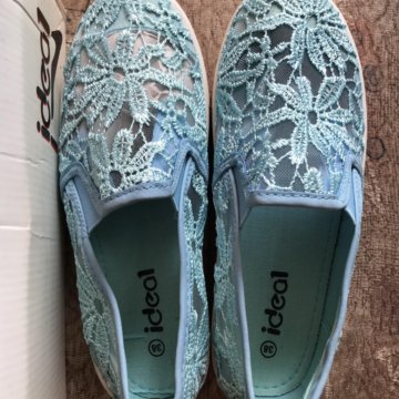 Слипоны кружевные