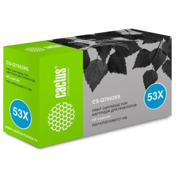 CS-Q7553XS, Тонер-картридж CACTUS 53X Лазерный Чер