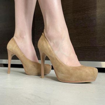 Туфли бежевые, 36 размер, замша, Popular Fashion