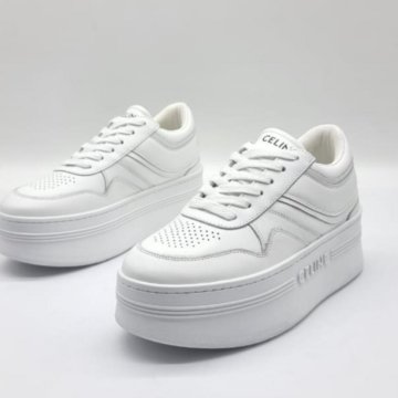 Кеды белые на платформе Cel&ne