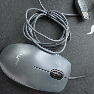 Мышь проводная Logitech серая M100