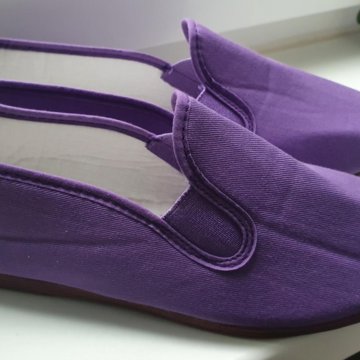 Слипоны женские хлопок/лен