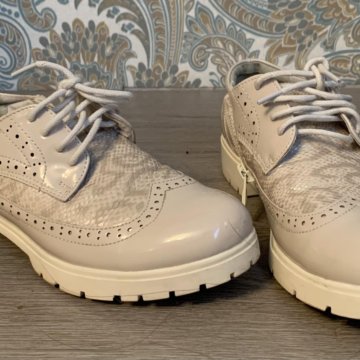 Полуботинки кожаные броги 33 размер