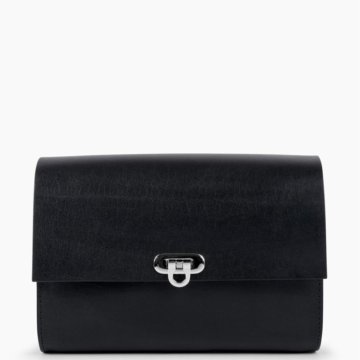 Женская сумка через плечо из натуральной кожи черн